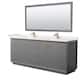 Option Dark Gray / White Quartz Top / Satin Bronze