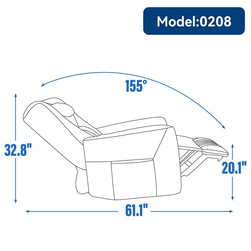 Beige Power Recliner with Swivel, Rocking Motion & Lumbar Pillow