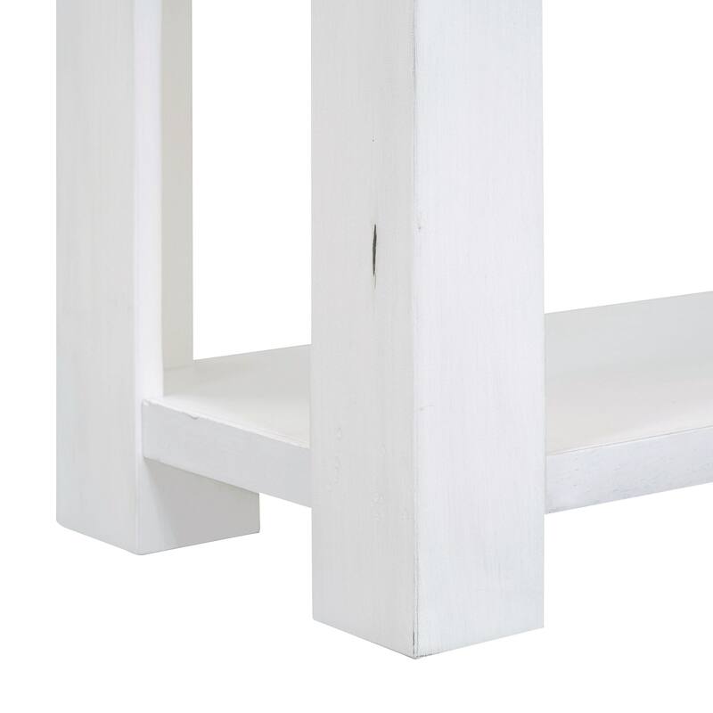 Console Table/Sofa Table with Storage Drawers and Bottom Shelf for Entryway Hallway