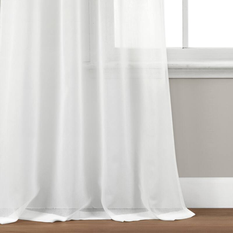 Lush Decor Weeping Flower Sheer Window Curtain Panel Pair - 84" x 38"