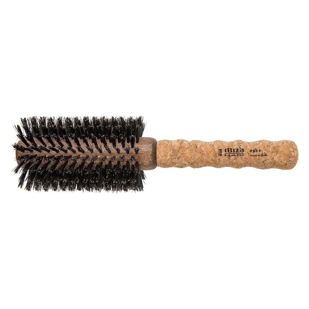 Ibiza Hair Extended Cork Round Brush, Large