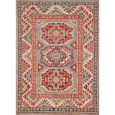 Kazak Oriental Accent Foyer Rug Traditional Handmade Wool Carpet - 2'0"x 3'0"