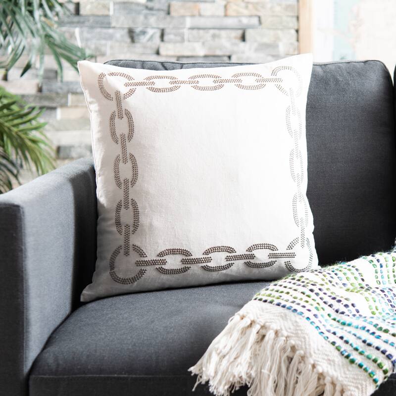 SAFAVIEH Maita 20-inch Grey Decorative Throw Pillow (Set of 2)