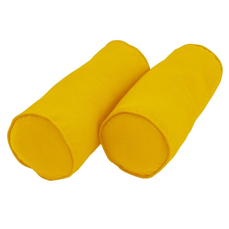 20-inch by 8-inch Twill Bolster Pillows (Set of 2) - Sunset