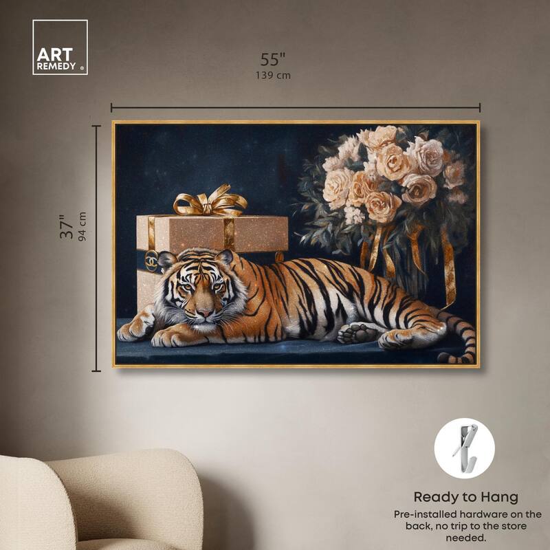 Tiger Glam Gift Boxes Canvas by Art Remedy