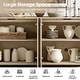 preview thumbnail 19 of 62, WAMPAT Multifunctional Sideboard Buffet Cabinets with Glass Doors, Modern Sideboard with Adjustable Shelf, Coffee Bar Cabinet