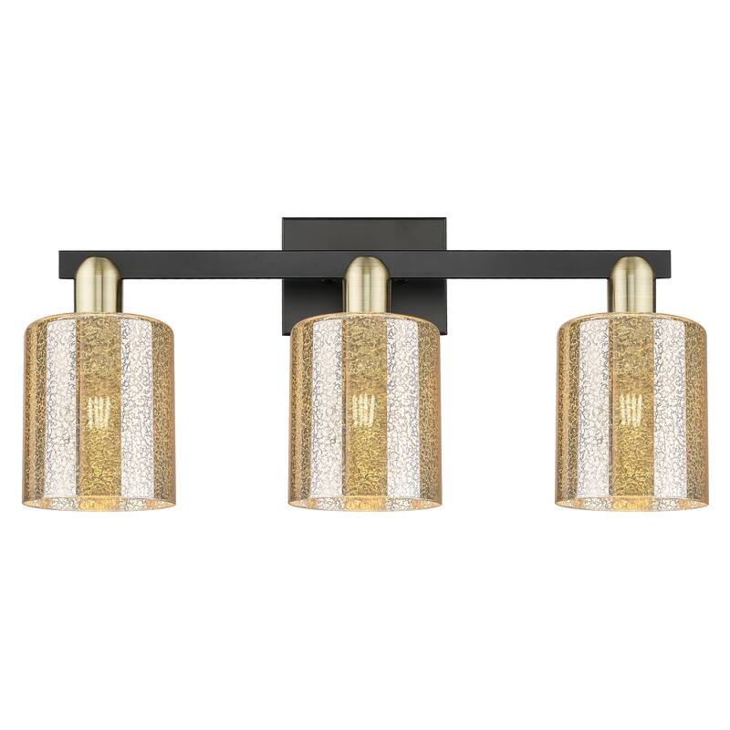Innovations Lighting Endless Possibilities Arcadia - Cobbleskill - 3 Light 24" Bath Vanity Light - Mercury/Black Antique Brass