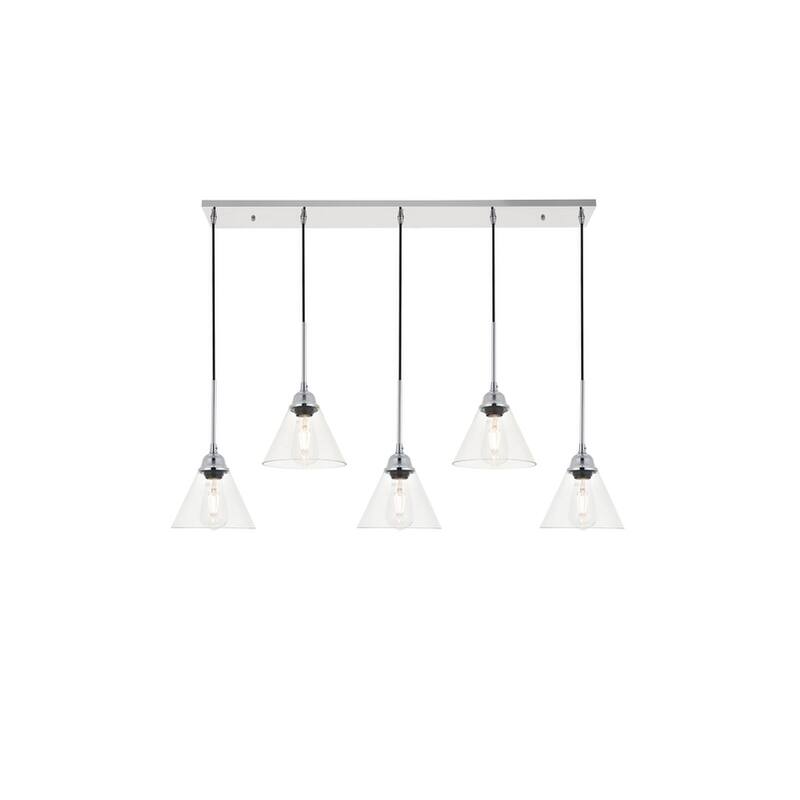 Histoire 5 light chrome Pendant