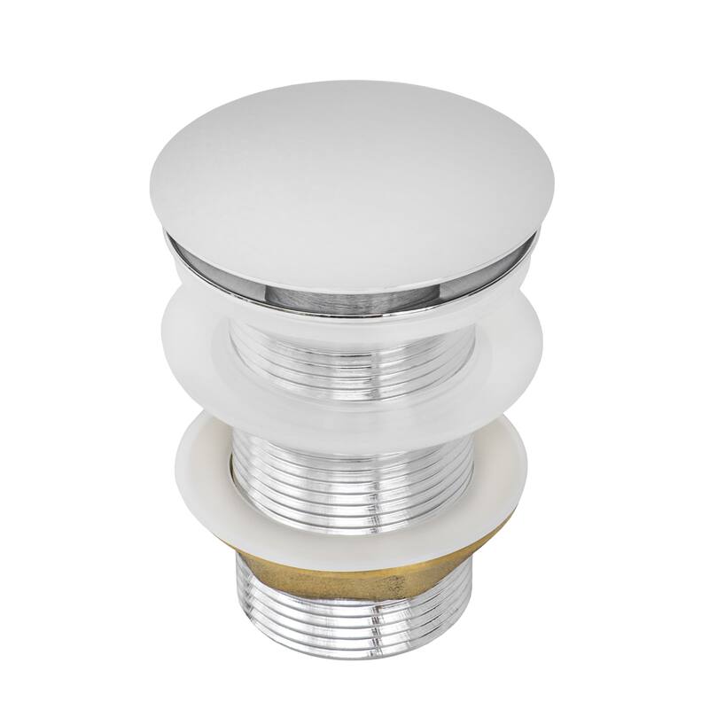 Ruvati Umbrella Style Push Pop-up Drain for Bathroom Sinks without Overflow