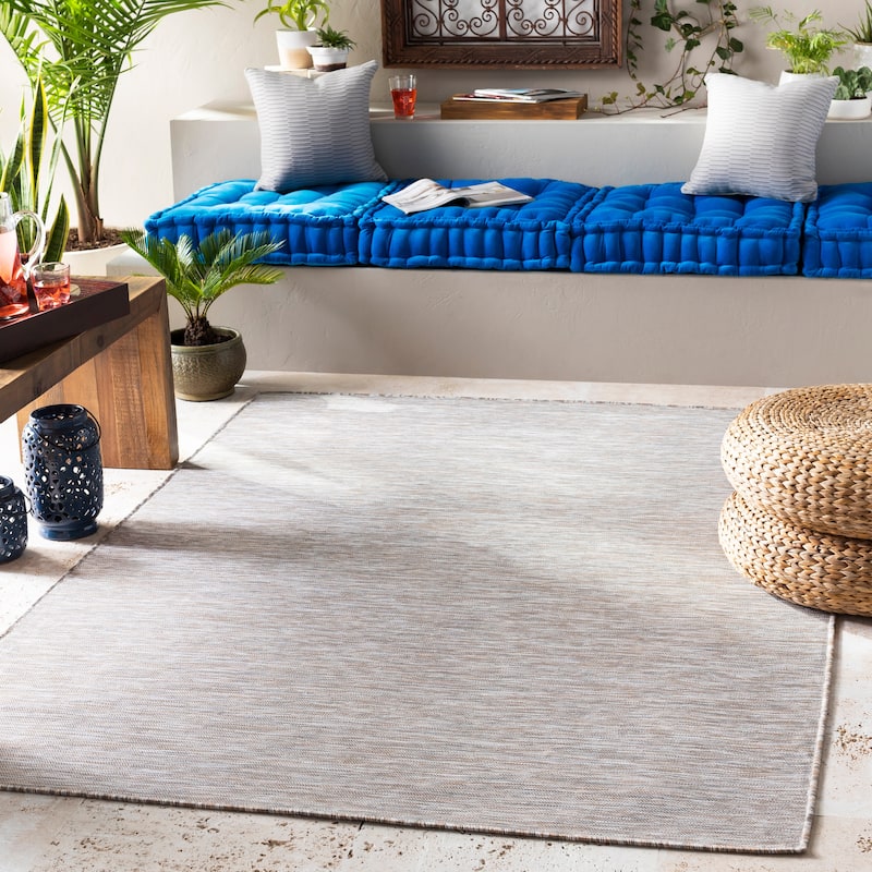 Sabine Indoor / Outdoor Heathered Area Rug - 5'3" x 7'3" - Camel