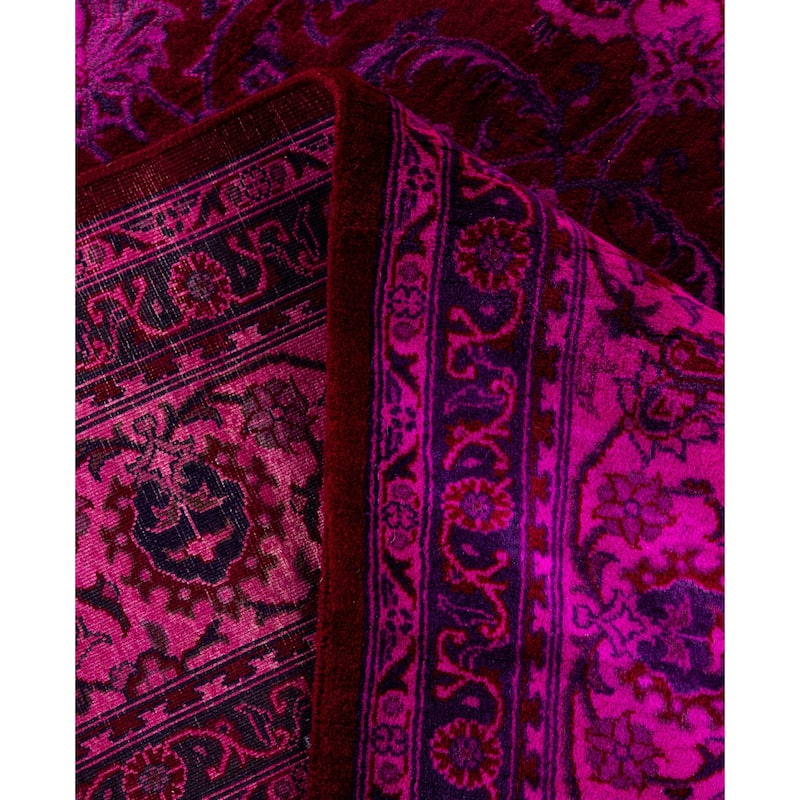 Overdyed One-of-a-Kind Hand-Knotted Area Rug - Pink - 6' 2" x 9' 1"