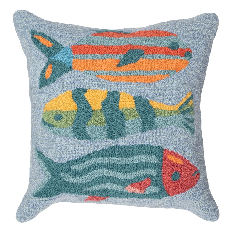 Liora Manne Frontporch Fishes Indoor/Outdoor Pillow