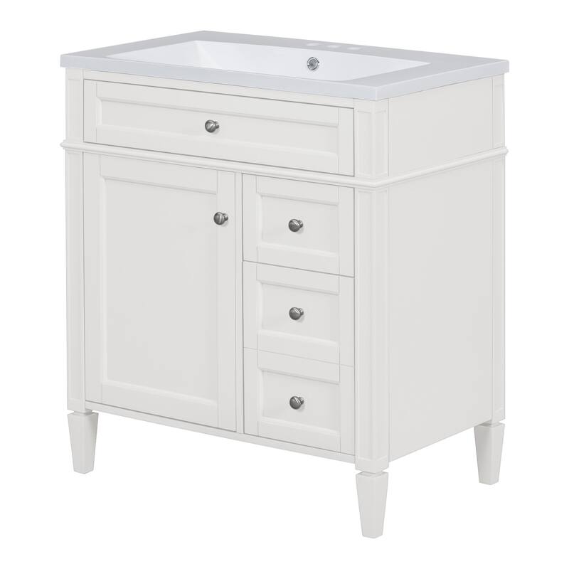30"Wall Mounted Bathroom Vanity with Resin Sink
