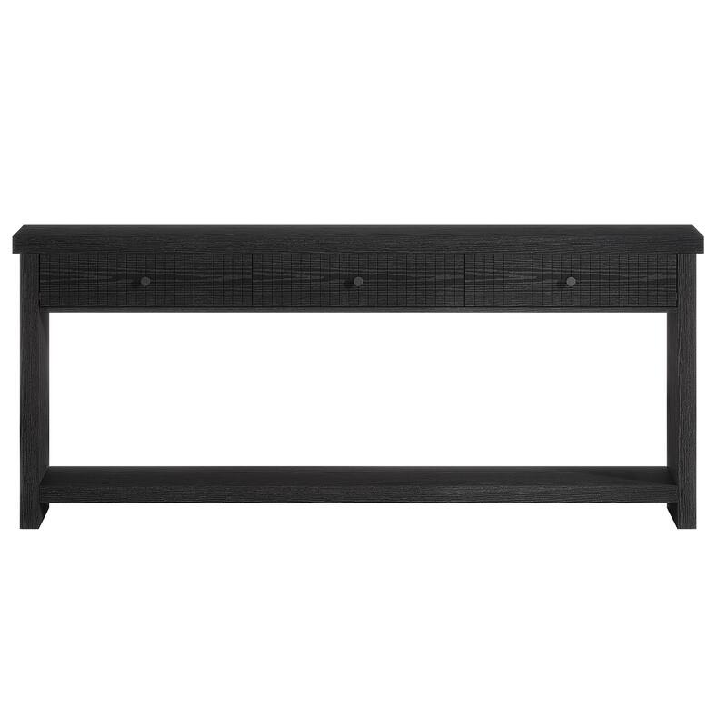 Wood Console Table Long Sofa Table with 3 Drawers, 70.9 inch Entryway Table