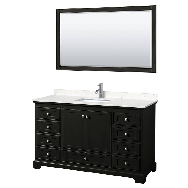 Wyndham Collection Deborah 60" Free Standing Single Basin Vanity Set