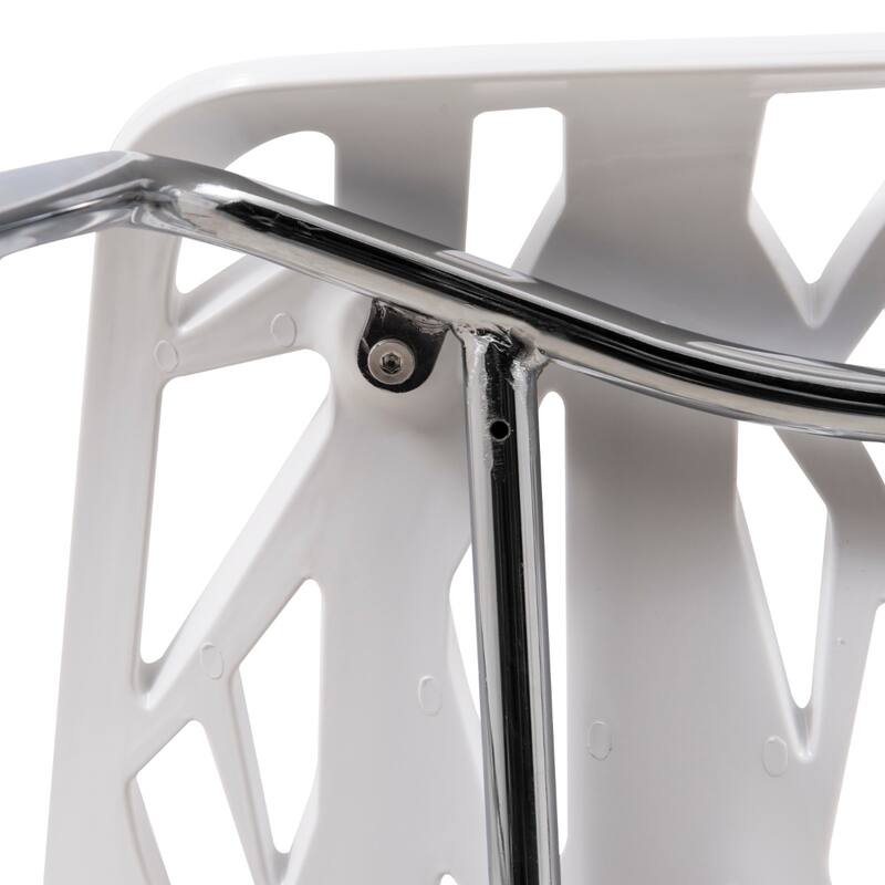Stackable Dining Chair with Chrome Legs Side Chair (Set of 2) for Indoor and Outdoor
