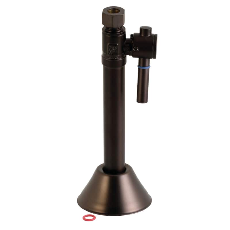 Kingston Brass Vintage 1/2" Sweat x 3/8" O.D. Comp Straight Shut-Off Valve with 5" Extension - Oil Rubbed Bronze