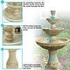 preview thumbnail 9 of 10, Sunnydaze Classic 3-Tier 55-Inch Designer Outdoor Water Fountain - Light Brown - 55"