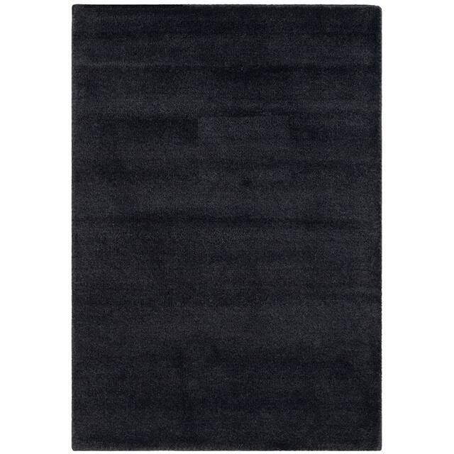 SAFAVIEH Handmade Himalaya Kaley Solid Wool Rug - 2'3" x 4' - Black