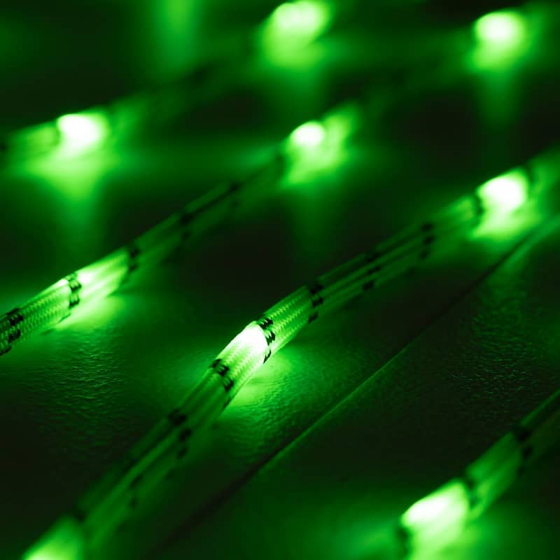 Novelty Lights Solar Paracord Rope, 23ft Green Glow Rope with Remote