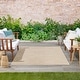 preview thumbnail 36 of 181, Nourison Essentials Solid Contemporary Indoor/Outdoor Area Rug 6' x 9' - Ivory/Gold