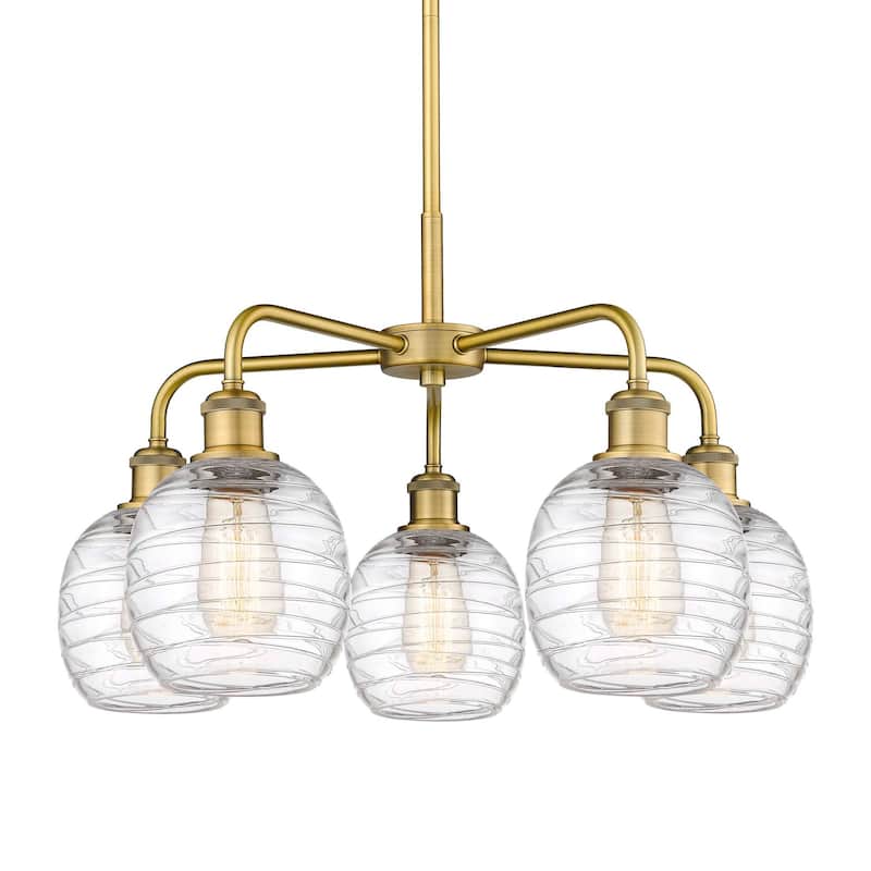 Innovations Lighting 516-5CR-15-24 Belfast Chandelier Belfast 5 Light - Brushed Brass / Deco Swirl