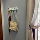 preview thumbnail 5 of 8, Cast Iron Sealife Plaque With Coral Hooks - Coastal Wall Decor - 5.75 X 15.5 X 2 inches