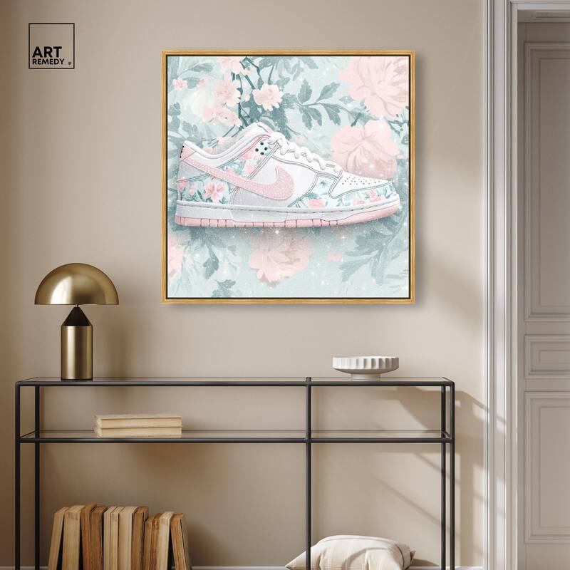 Dainty Floral Sneaker Canvas by Art Remedy