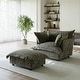 preview thumbnail 40 of 47, 39"W Oversized Chenille Comfy Cloud Chaise Lounge with Ottoman