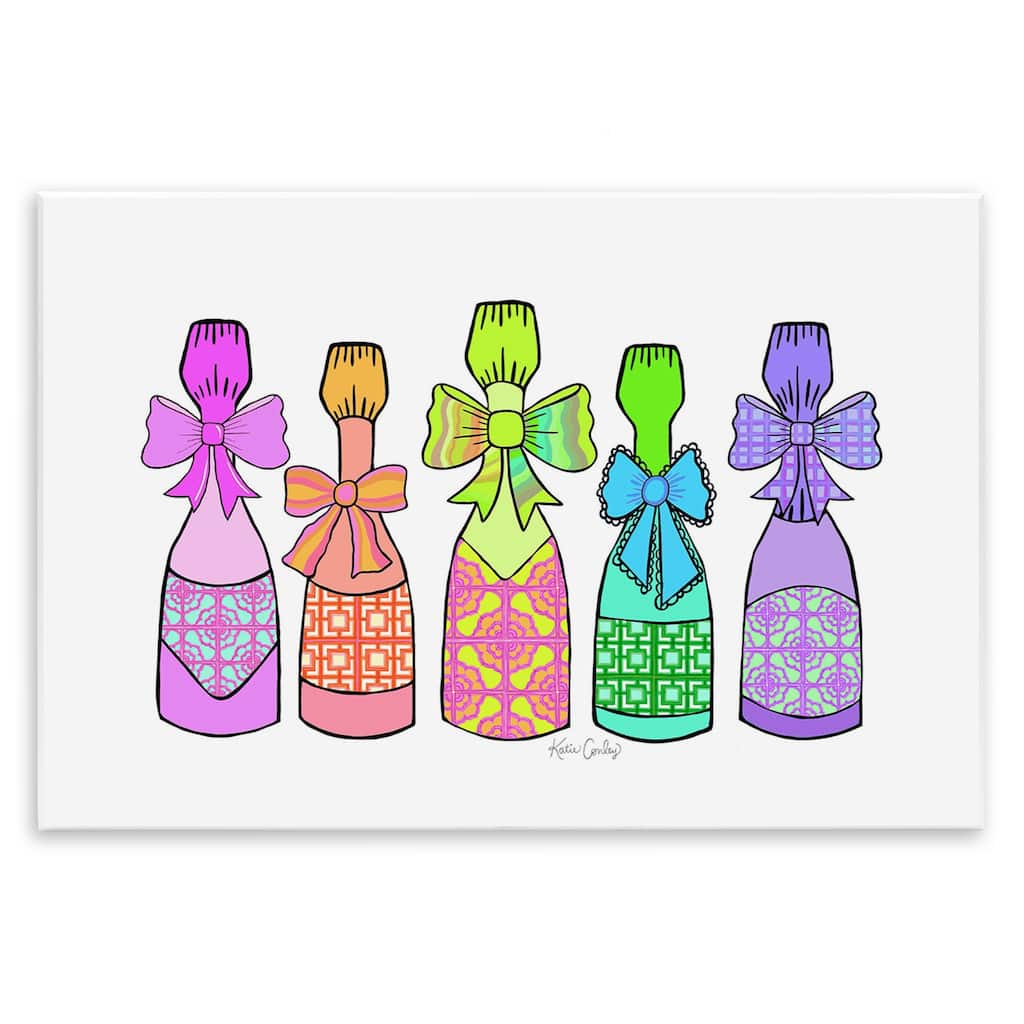 Stupell Patterned Drink Bottles Wall Plaque Art Design By Katie Conley