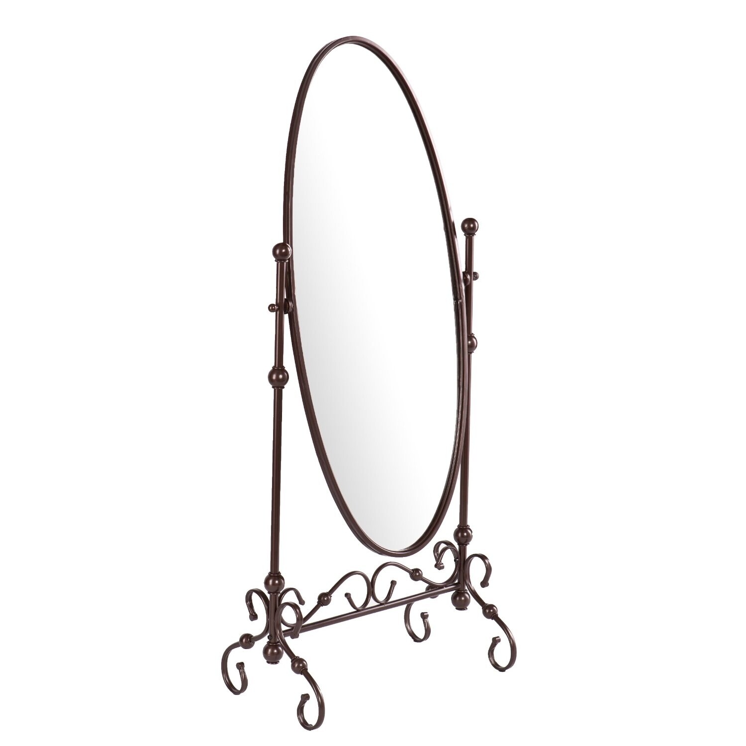 Shop Antique Bronze Finish Metal Cheval Floor Mirror On Sale