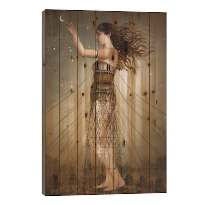 Reach The Stars Print On Wood by Catrin Welz-Stein - Multi-Color