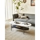 preview thumbnail 1 of 4, Living Room Coffee Table Office Table Dining Table with Metal Legs Storage Table Center Table Game Table Accent Table Black White