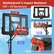 preview thumbnail 7 of 7, Black Portable Basketball Hoop System with Sturdy Base and Wheels