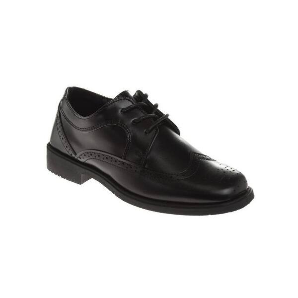 slide 2 of 14, Josmo Boys Wingtip Oxford Lace Dress Shoes 10 - Black