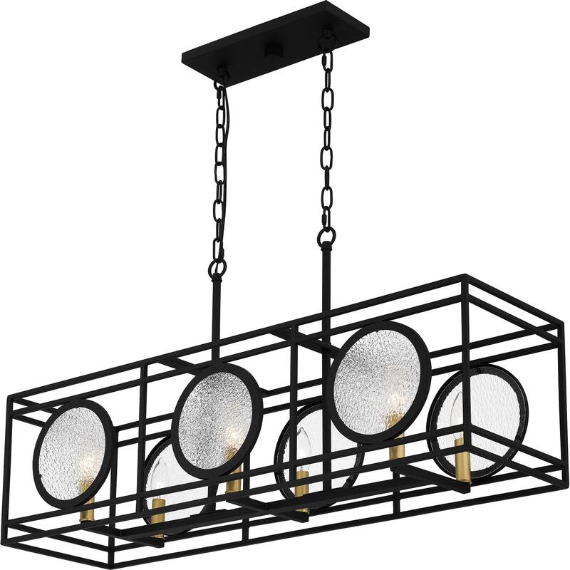 Chalamont 6-Light Earth Black Island Light - Earth Black