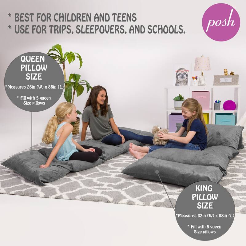 Kids Floor Pillow Cover,Premium Cushion and Lounger Covers for Pillows