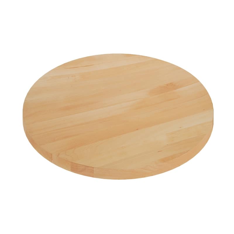 Commercial Solid Wood Tabletop with Support Bars for Indoor Use - 30"W x 30"D x 1.5"H - Natural