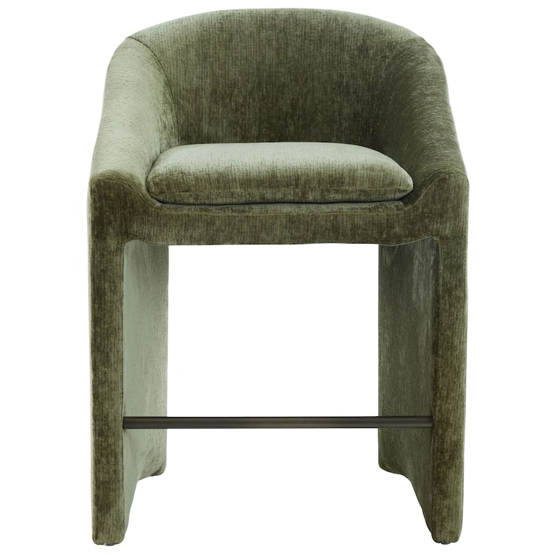 SAFAVIEH Couture Kagan Chenille 27-inch Counter Stool - 26"W x 24"D x 35"H