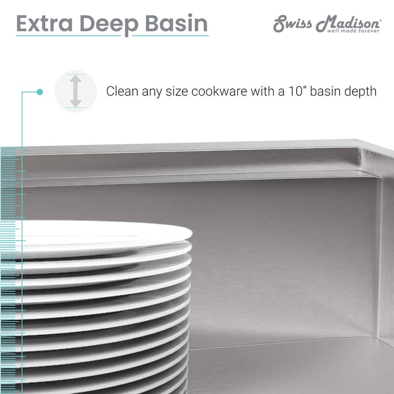 Swiss Madison SM-KT769 Ravi 22" Drop In Single Basin Stainless Steel