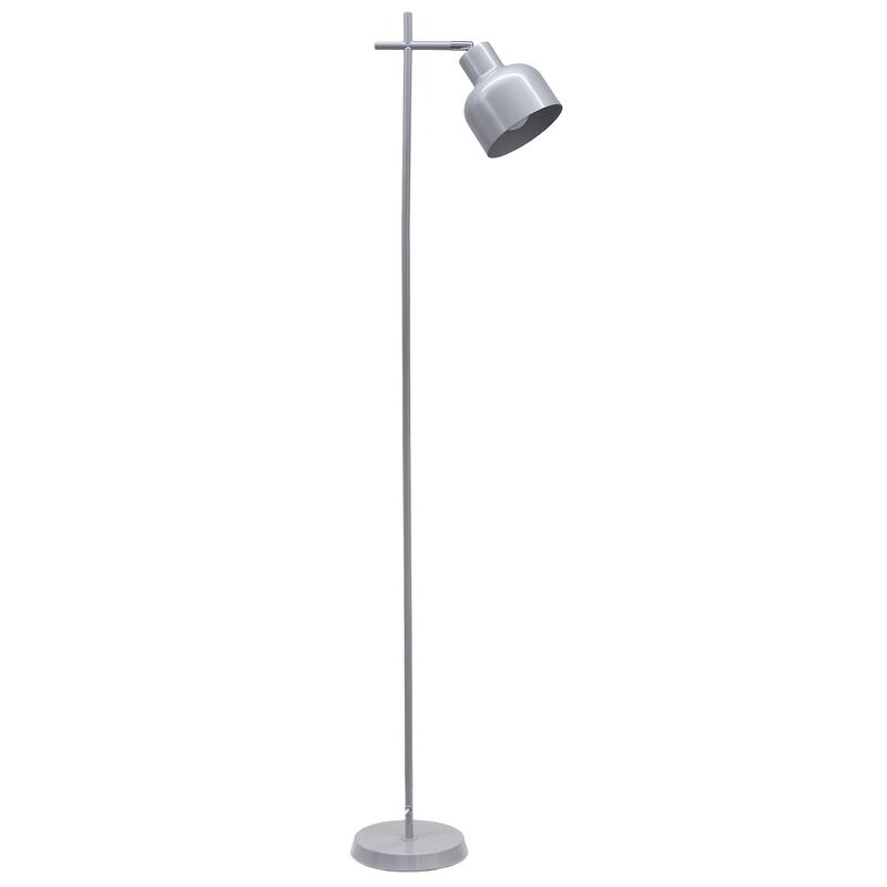 Metal Adjustable Spotlight Floor Lamp with Rotary Switch - 10.55 x 7.87 x 54.72 in. (L x W x H) - Grey