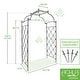 preview thumbnail 2 of 3, Achla Designs 106"H Graphite Powdercoat Finish Wrought Iron Lattice Tunnel Arbor