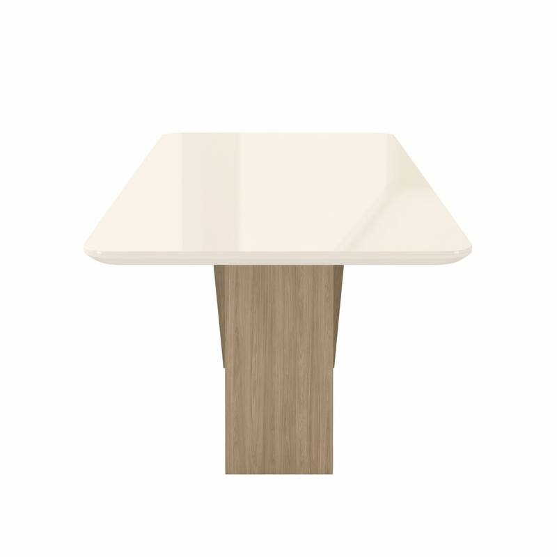 6 Seater Italian-Style Dining Table, Natural and Oak