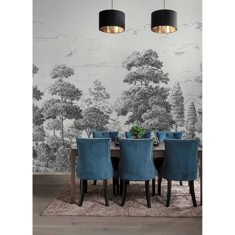 WallPops Scott Living Sylva Black Self Adhesive Mural - N/A
