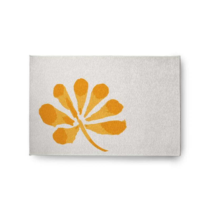 Petals Spring Chenille Indoor/Outdoor Rug - Yellow - 2' x 3'