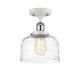 Option White and Polished Chrome / Clear Deco Swirl