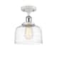 Option White and Polished Chrome / Clear Deco Swirl