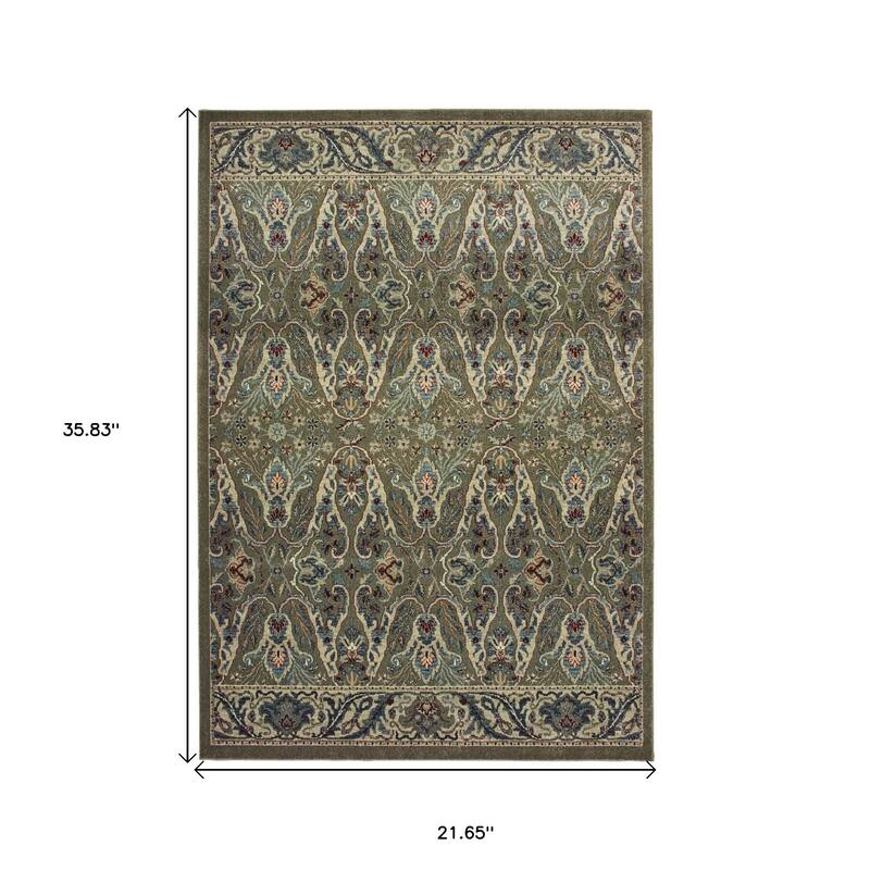 HomeRootsFloral Traditional Rectangle Area Rug