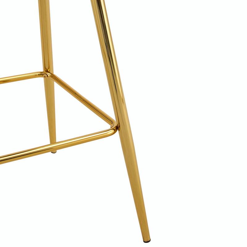 Comfortable Small-Sized Bar Chairs with Metal Legs - Modern Upholstered Style