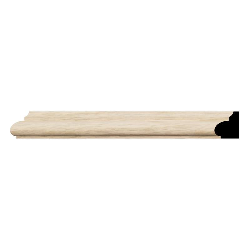 WM1207: 11/16-in D x 7/8-in W x 96-in L Americraft Solid Hardwood Stain Grade Base Cap Moulding - White Oak